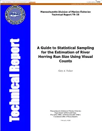 A Guide to Statistical Sampling for the Estimation of River Herring Run Size Using Visual Counts