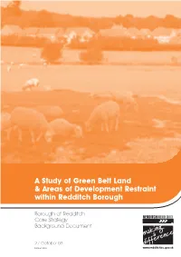 A Study of Green Belt Land & Areas of Development Restraint Within