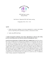 GBV Sub-Cluster Meeting Meeting Minutes Joint National