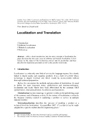 Localization and Translation