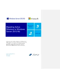 Migrating Active Directory to Windows Server 2012 R2
