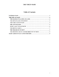 Table of Contents