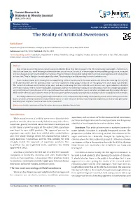 The Reality of Artificial Sweeteners