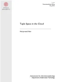 Tuple Space in the Cloud