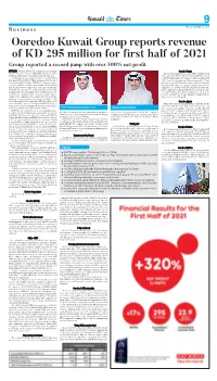9 Ooredoo Kuwait Group Reports Revenue of KD 295 Million for First