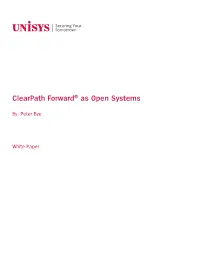Clearpath Forward® As Open Systems
