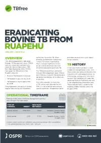 Eradicating Bovine Tb from Ruapehu June 2019 | Version 2.0
