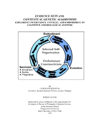 Evidence Sets and Contextual Genetic Algorithms Exploring Uncertainty, Context, and Embodiment in Cognitive and Biological Systems
