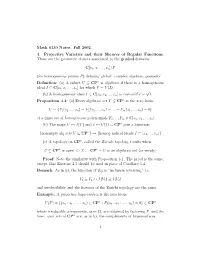 Projective Varieties and Their Sheaves of Regular Functions