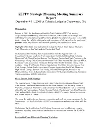 SEFTC Strategic Planning Meeting Summary Report December 9-11, 2005 at Cohutta Lodge in Chatsworth, GA