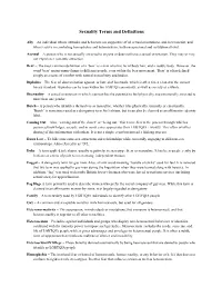 Sexuality Terms and Definitions