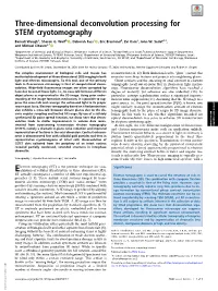 Three-Dimensional Deconvolution Processing for STEM Cryotomography