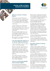 Charter Or Bill of Rights: Questions & Answers