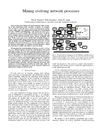 Mining Evolving Network Processes