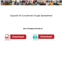 Opposite of Concatenate Google Spreadsheet
