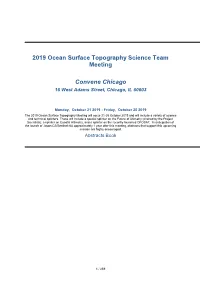 2019 Ocean Surface Topography Science Team Meeting Convene