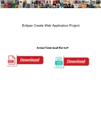 Eclipse Create Web Application Project