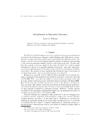 Introduction to Symbolic Dynamics