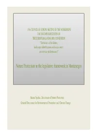 Nature Protection in the Legislative Framework in Montenegro