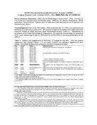 NOAA Climate Database Modernization Program (CDMP) Imaging Support Task, October 2003—Title: WMO Pub