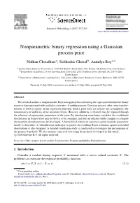 Nonparametric Binary Regression Using a Gaussian Process Prior