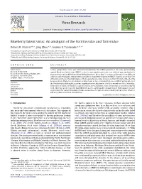 Blueberry Latent Virus: an Amalgam of the Partitiviridae and Totiviridae