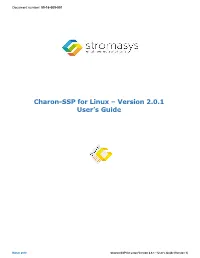 Charon-SSP for Linux – Version 2.0.1 User's Guide