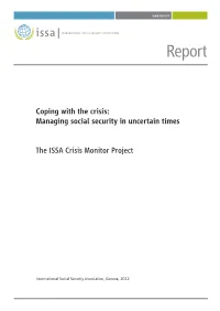 Coping with the Crisis: Managing Social Security in Uncertain Times