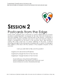 Environmental Lessons: Make a Postcard