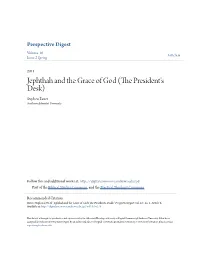 Jephthah and the Grace of God (The Rp Esident's Desk) Stephen Bauer Southern Adventist University