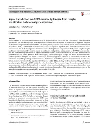 Signal Transduction in L-DOPA-Induced Dyskinesia: from Receptor Sensitization to Abnormal… Et Al