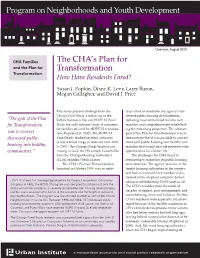 The CHA's Plan for Transformation