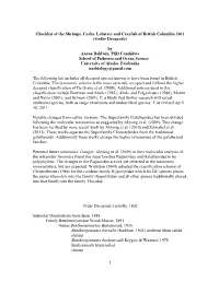 1 Checklist of the Shrimps, Crabs, Lobsters and Crayfish of British Columbia 2011 (Order Decapoda) by Aaron Baldwin, Phd Candida