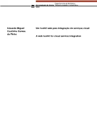 Eduardo Miguel Coutinho Gomes De Pinho Um Toolkit Web Para