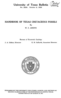 Handbook of Texas Cretaceous Fossils