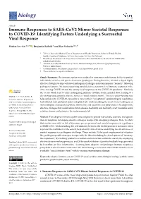 Identifying Factors Underlying a Successful Viral Response
