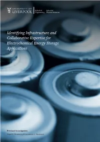 Identifying Infrastructure and Collaborative Expertise for Electrochemical Energy Storage Applications