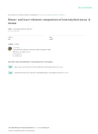 Minor- and Trace-Element Composition of Trioctahedral Micas: a Review