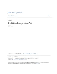 The British Interpretation Act