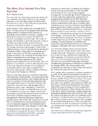 The Mass, Ever Ancient, Ever New Part