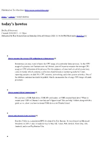 Today's Howtos Today's Howtos