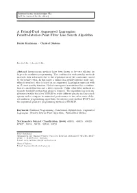 A Primal-Dual Augmented Lagrangian Penalty-Interior-Point Filter Line Search Algorithm