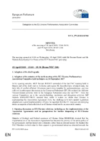 Minutes of the 7Th EU-Ukraine PAC, 18-19 April