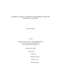 Numerical Stability & Numerical Smoothness of Ordinary Differential