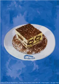 Sample Carluccio's Dessert Menu