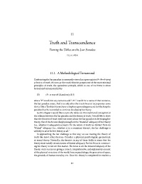 Truth and Transcendence Turning the Tables on the Liar Paradox