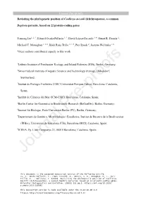 Revisiting the Phylogenetic Position of Caullerya Mesnili (Ichthyosporea), a Common