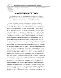 A Workingman's Town