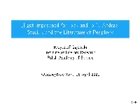 Andrzej Stasiuk and the Literature of Periphery
