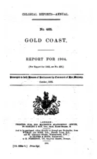 Annual Report of the Colonies, Gold Coast, 1904